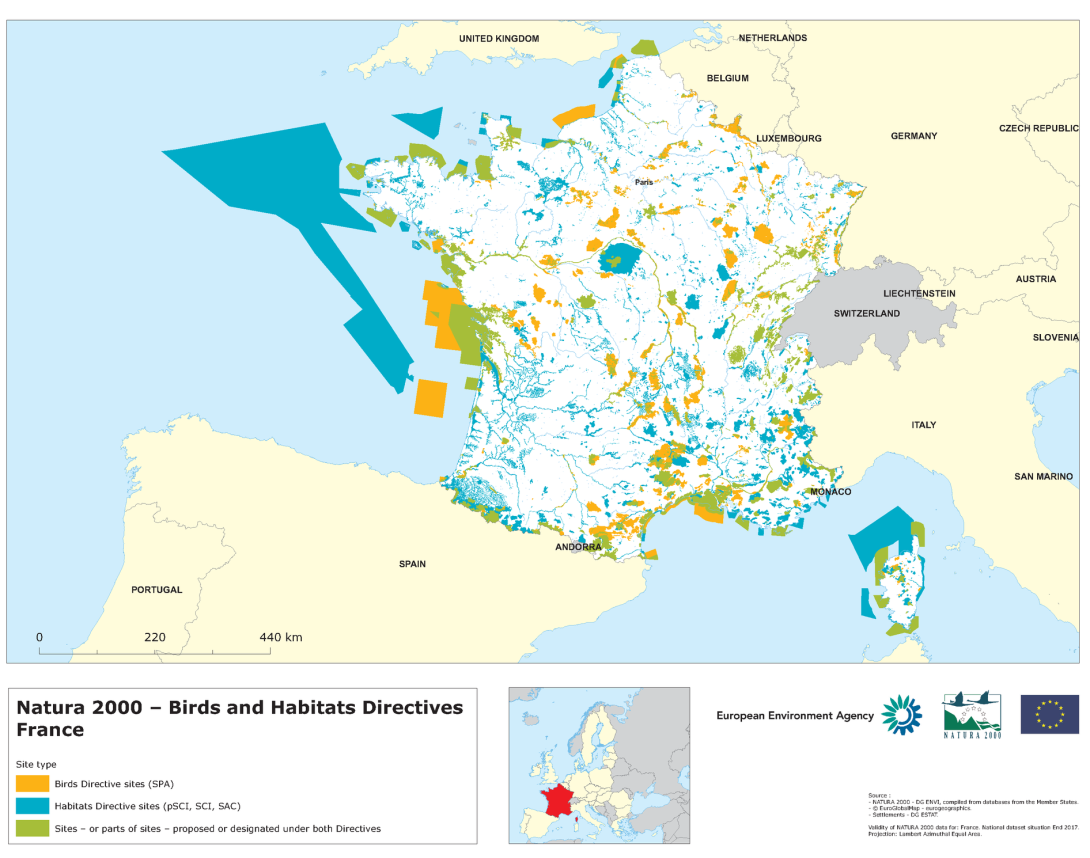 Carte Natura 2000 France