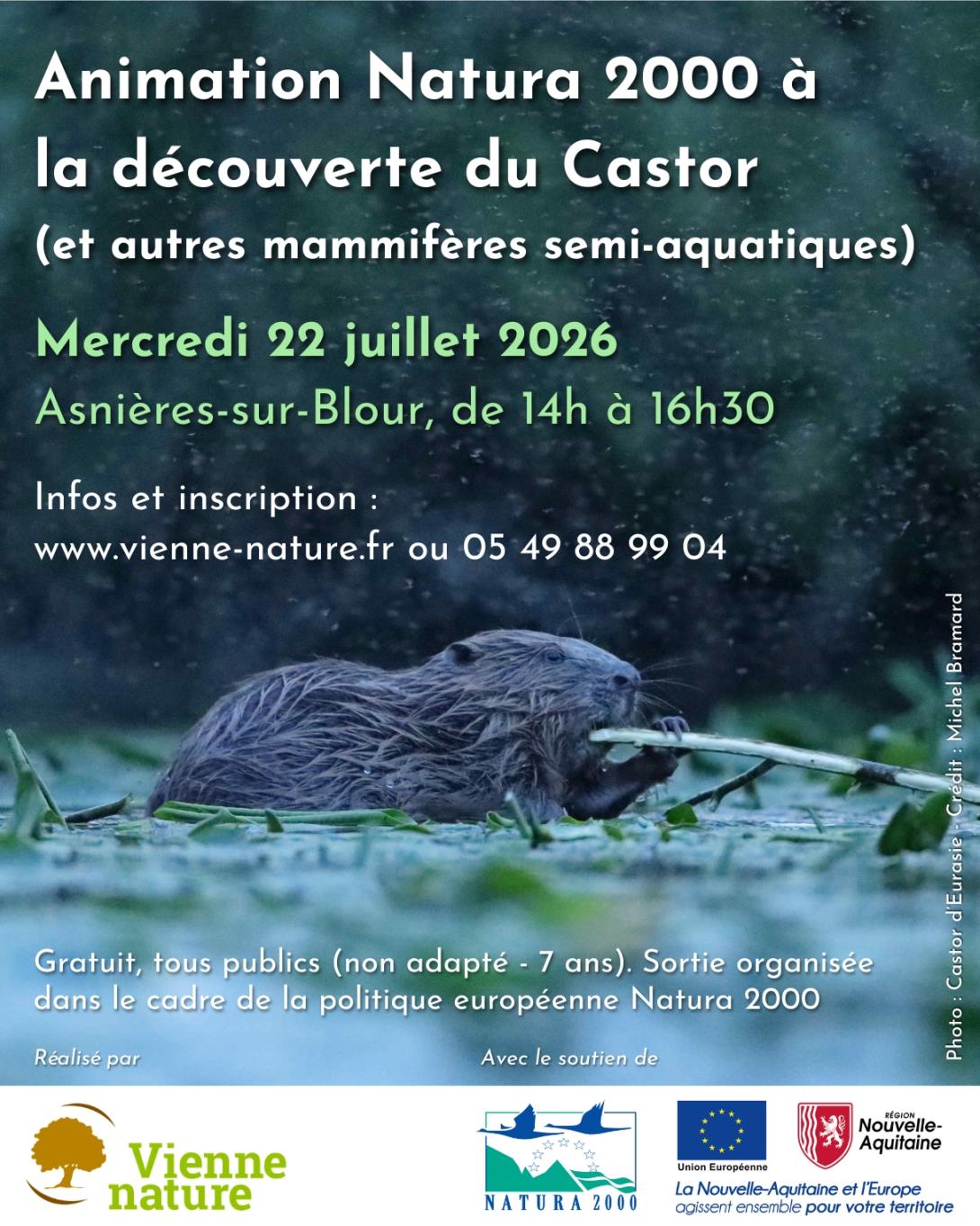 Animation castor 7 juillet 2026